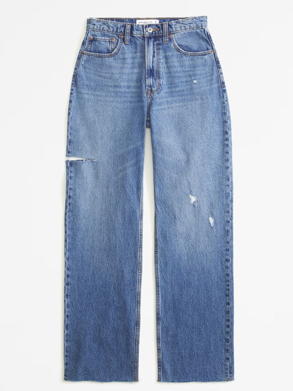 ABERCROMBIE - the loose high rise distressed jeans